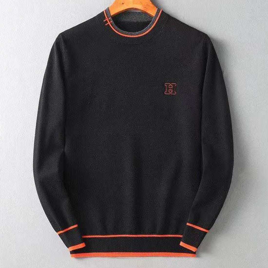 Hermes Black High-End Authentic Quality Pullover-1