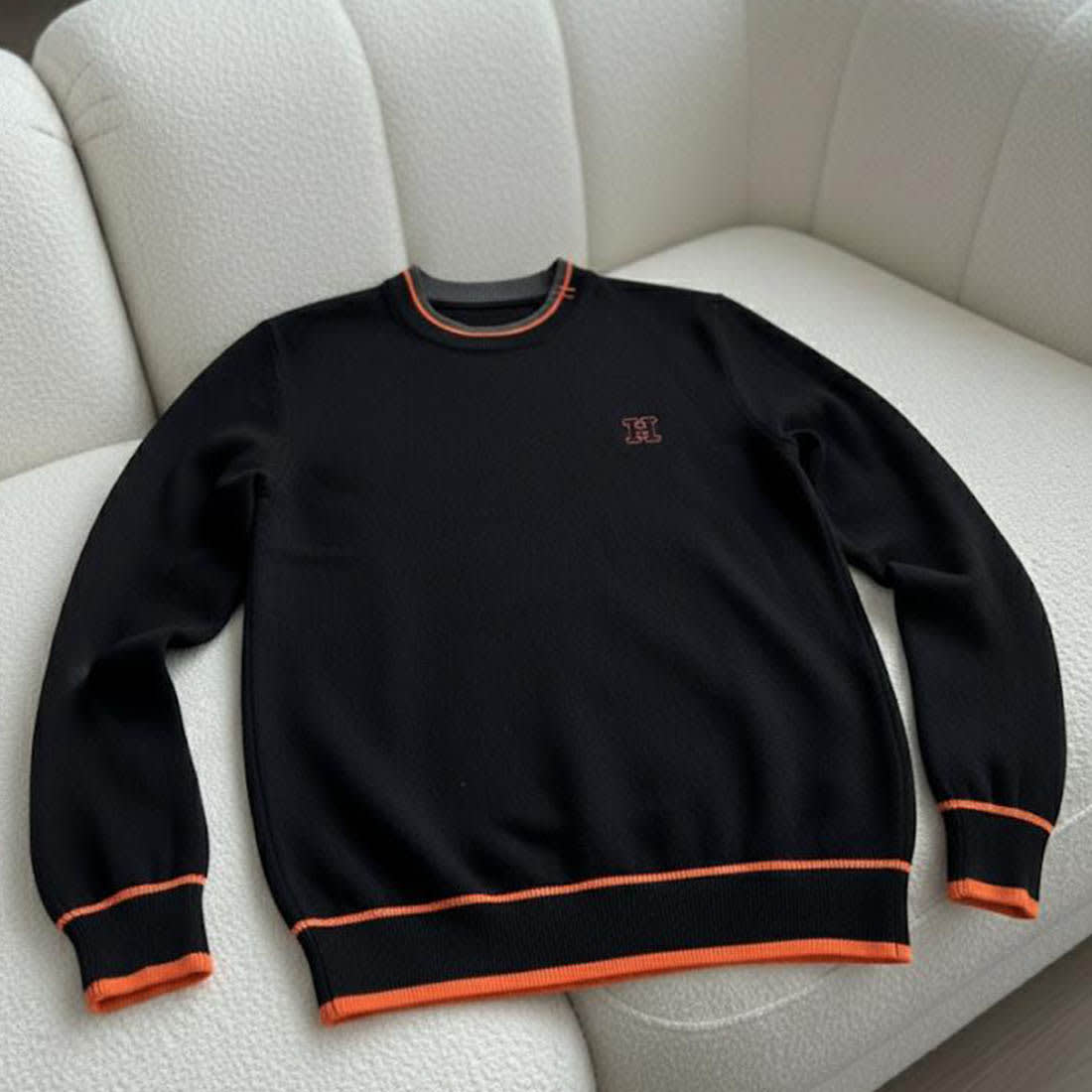 Hermes Black High-End Authentic Quality Pullover-2