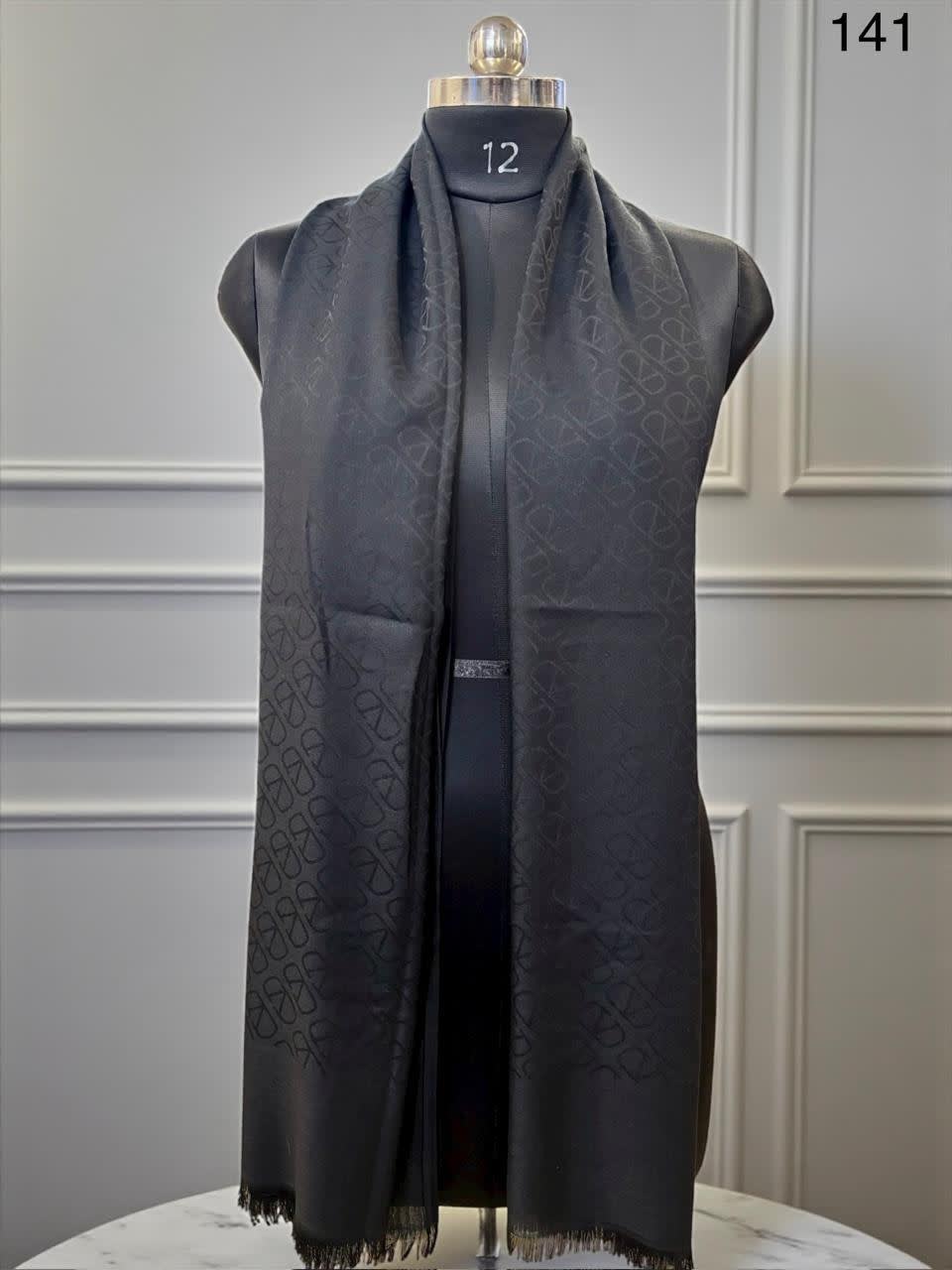 Valentino Black Premium Quality Woollen Stole-0