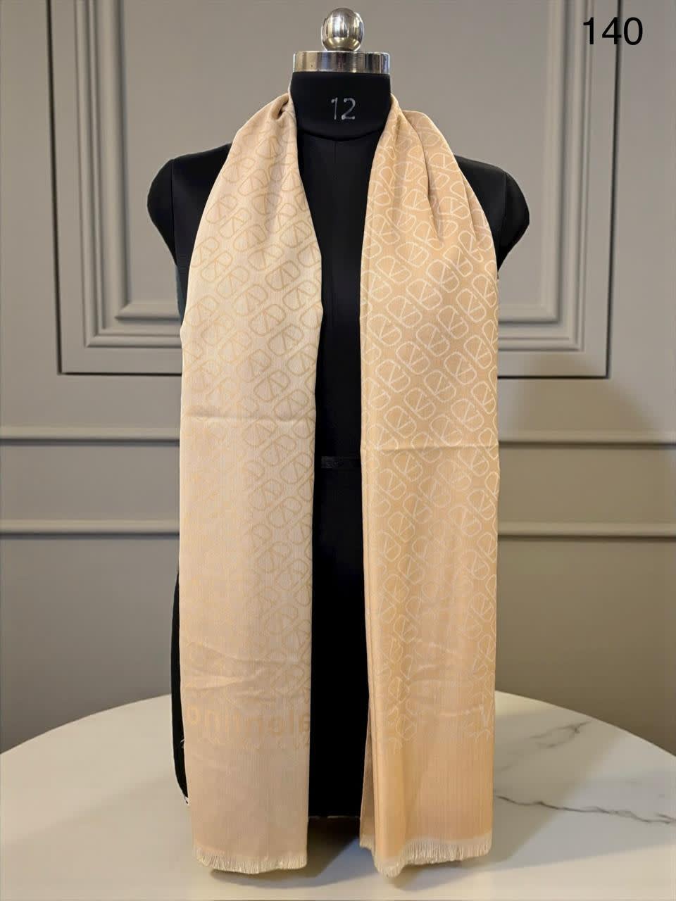 Valentino Cream Premium Quality Woollen Stole-0