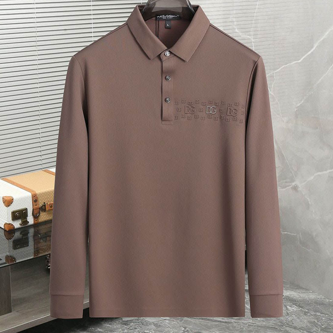Dolce & Gabbana Brown Premium Quality Full Sleeves T-shirt-0