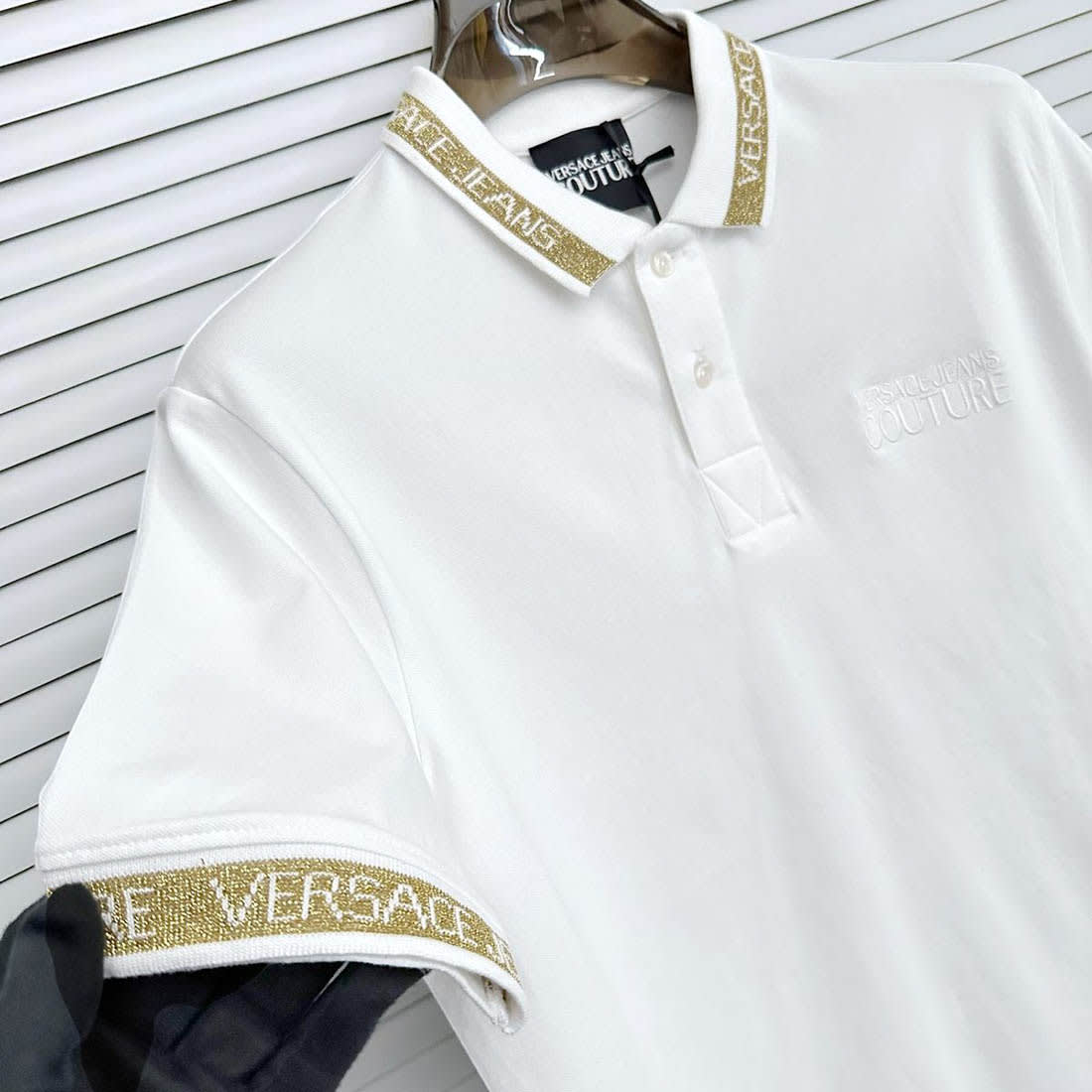 Versace White Premium Quality Polo T-shirt-2