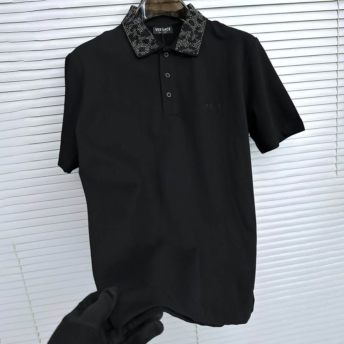 Versace Black Premium Quality Polo T-shirt-0