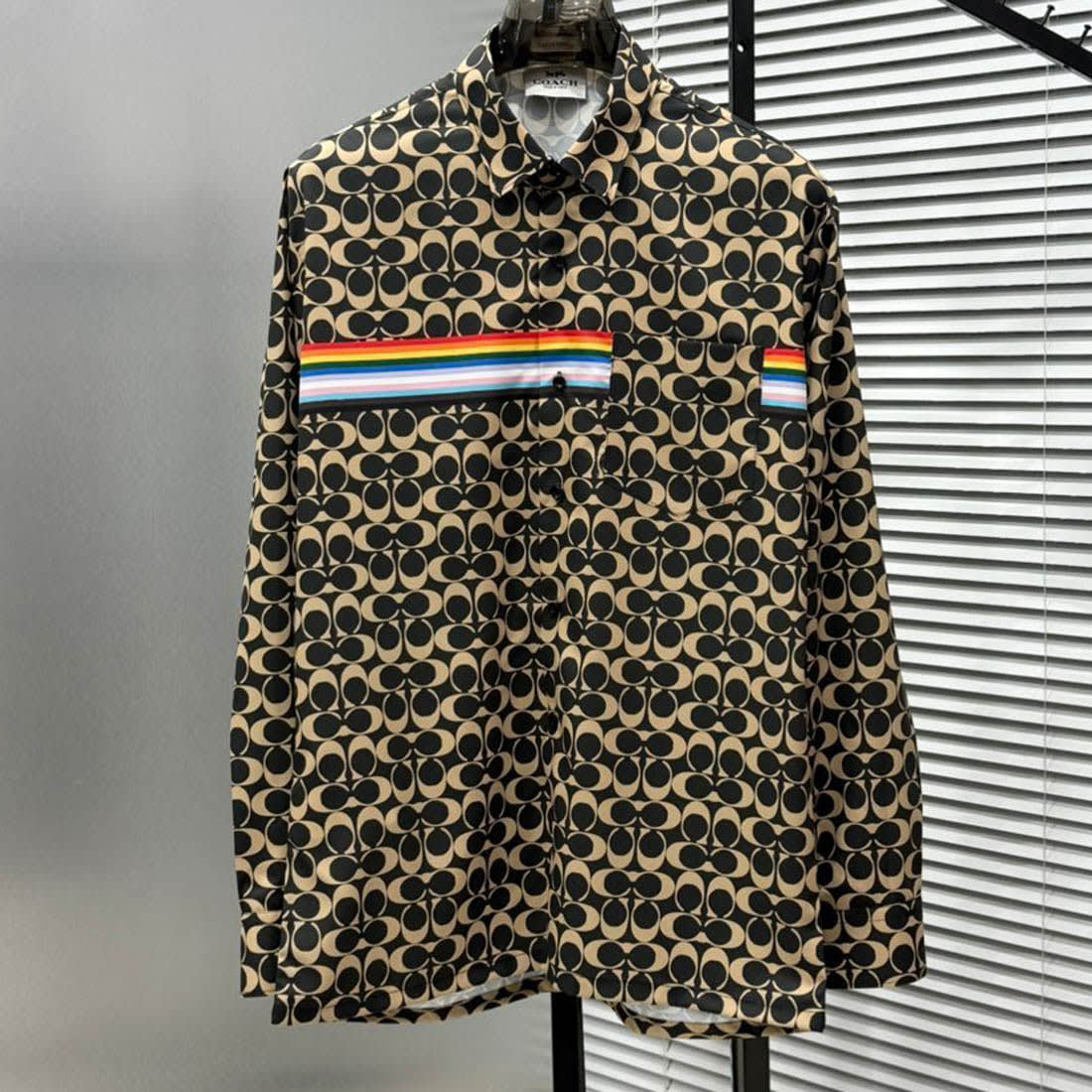 Coach Embroidered Black Premium Cotton Shirt-0