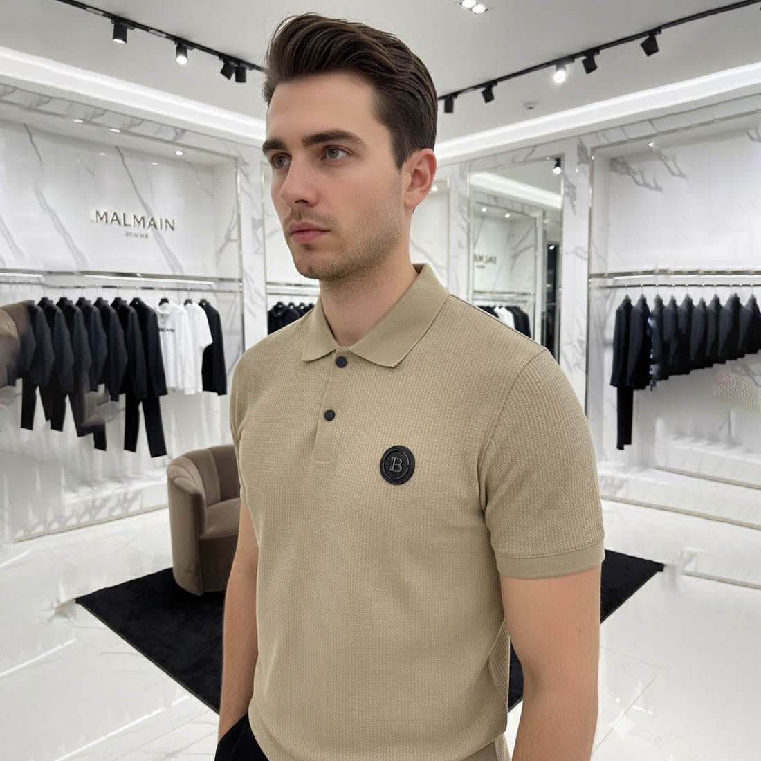Balmain Brown Premium Quality Polo T-shirt-0