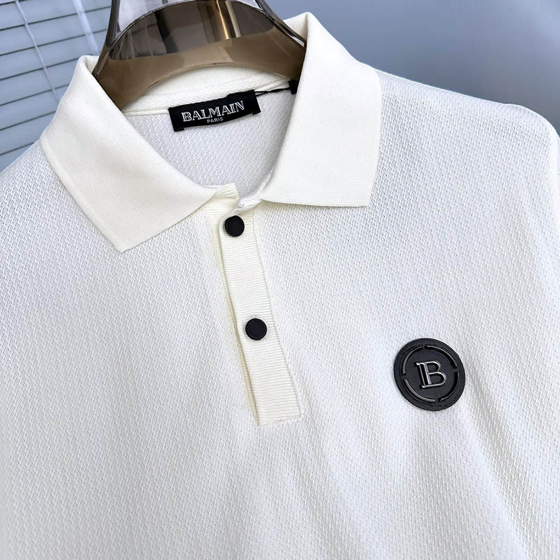 Balmain White Premium Quality Polo T-shirt-2