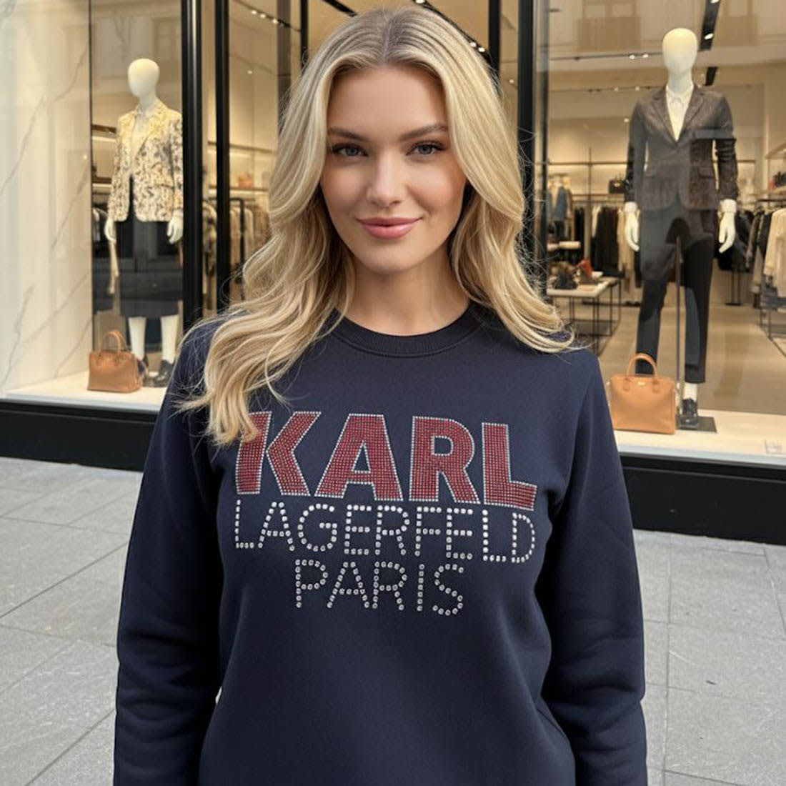 Karl Lagerfeld Blue Premium Quality Sweatshirt-0