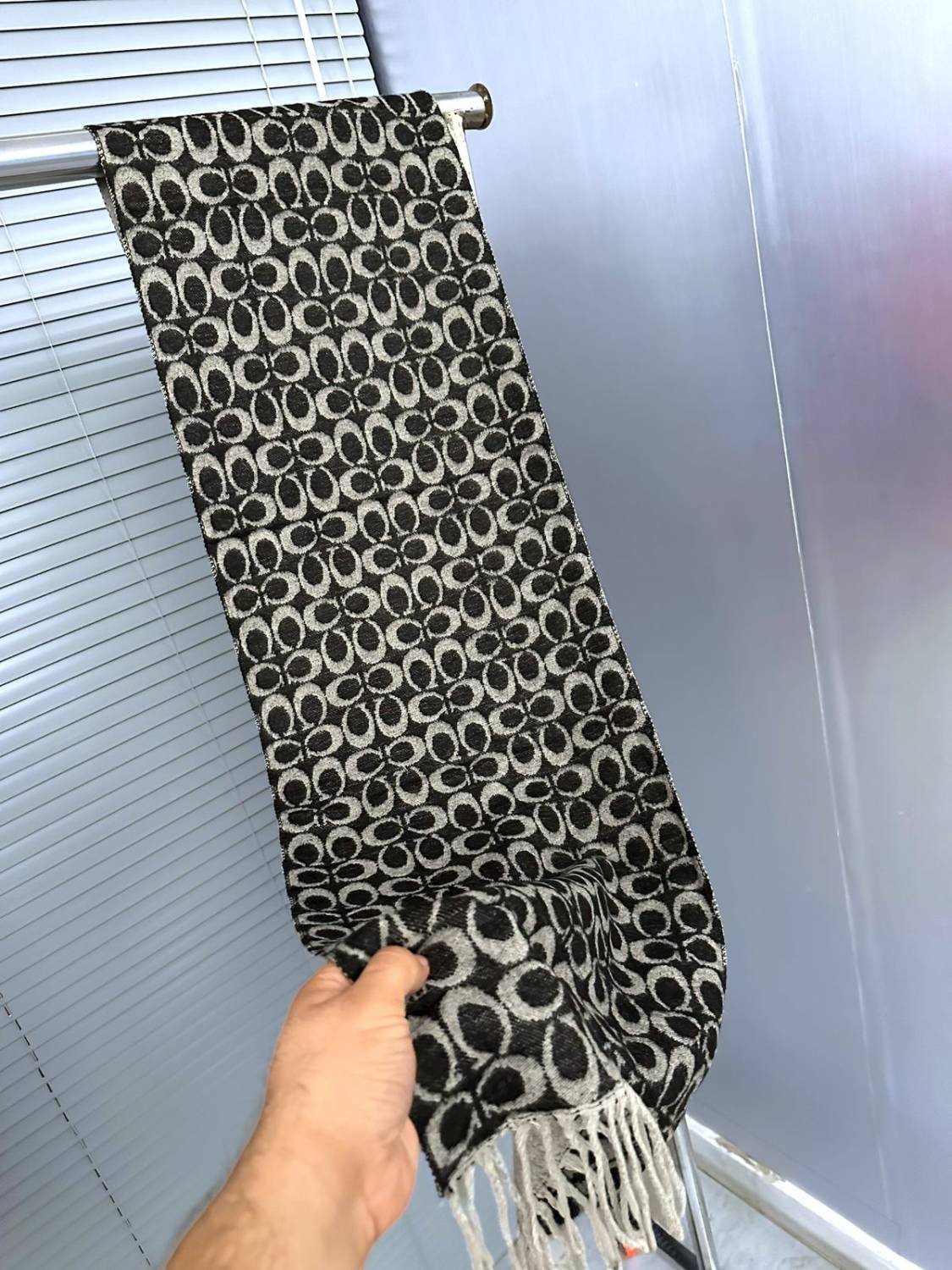 Coach Signature Black C Border Stole-0