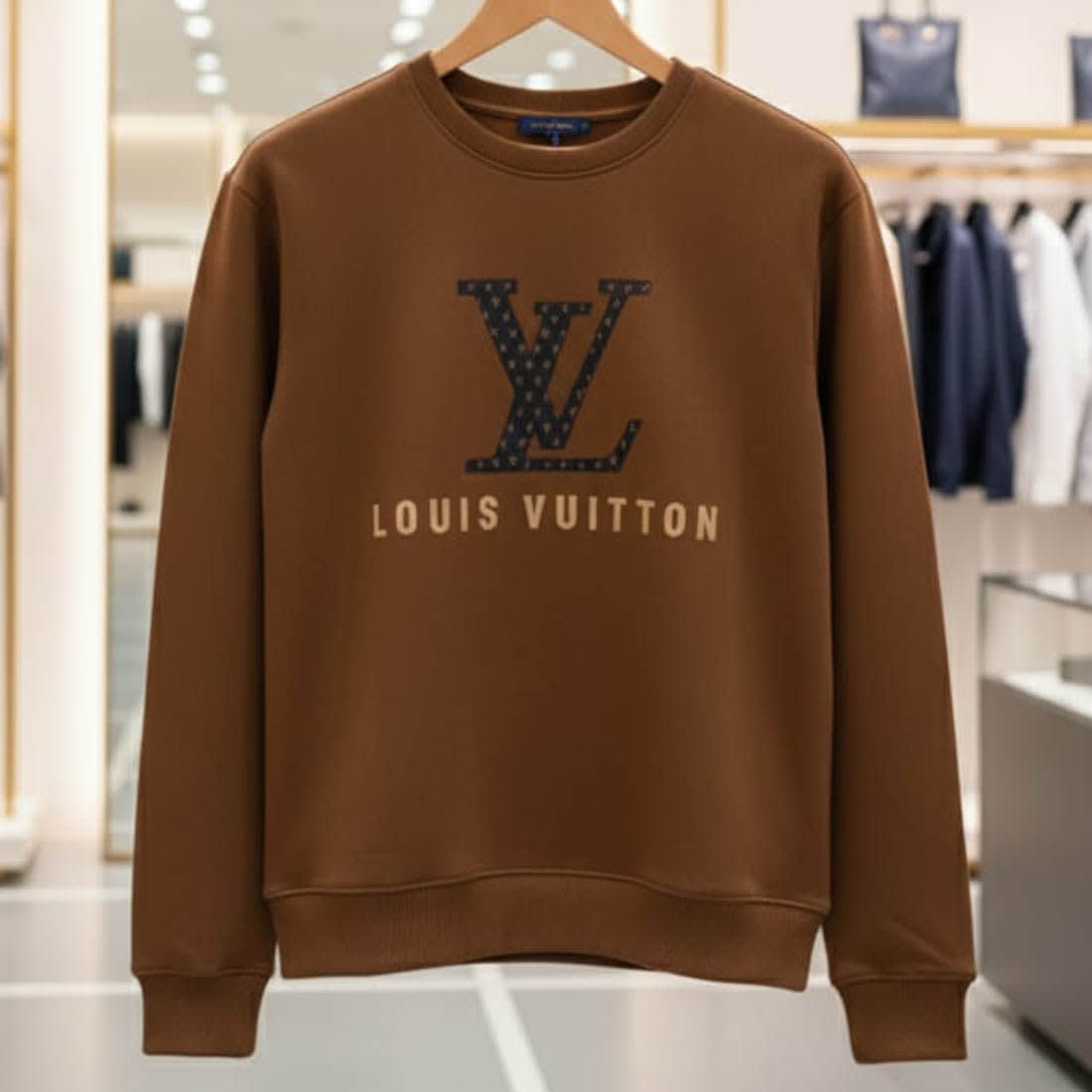 Louis Vuitton Brown Premium Quality Sweatshirt-2