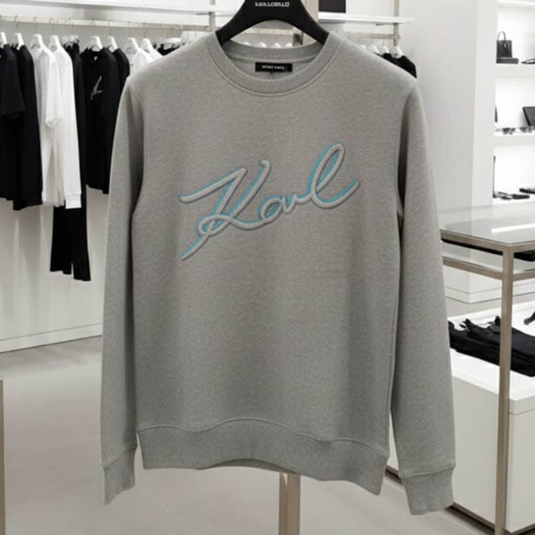 Karl Lagerfeld Grey Premium Quality Sweatshirt-1
