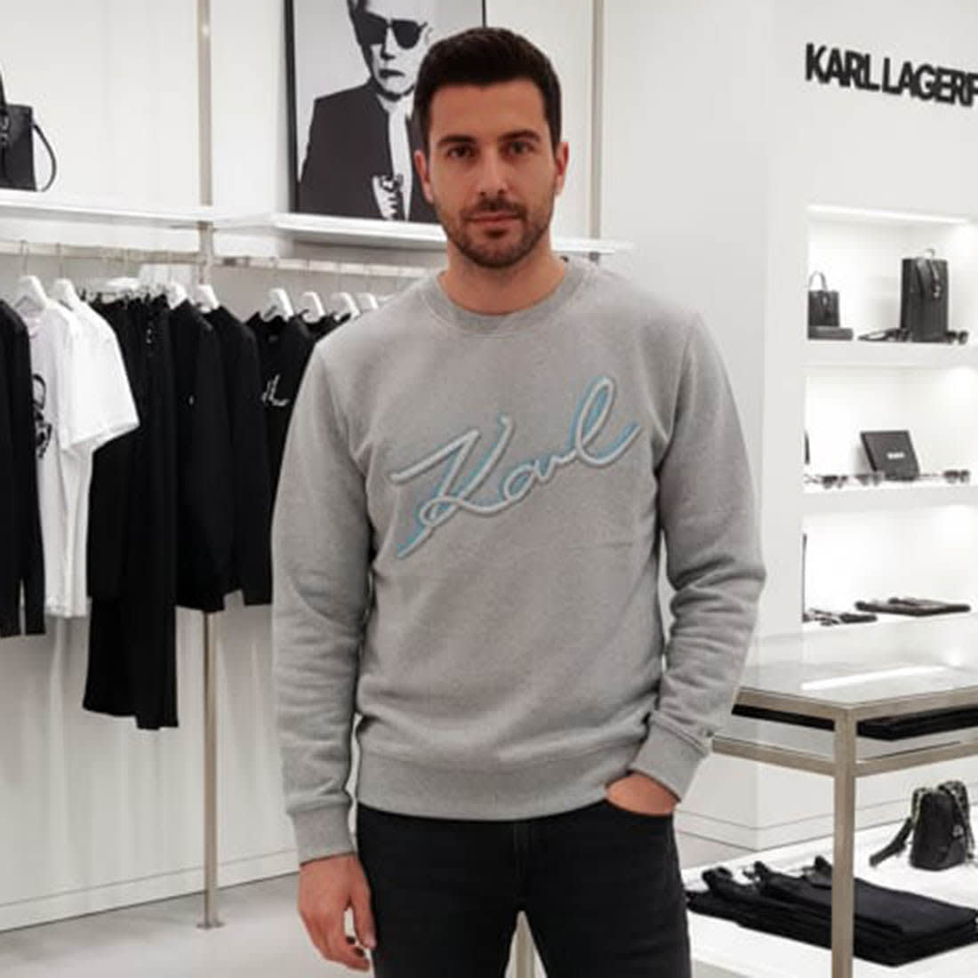 Karl Lagerfeld Grey Premium Quality Sweatshirt-0