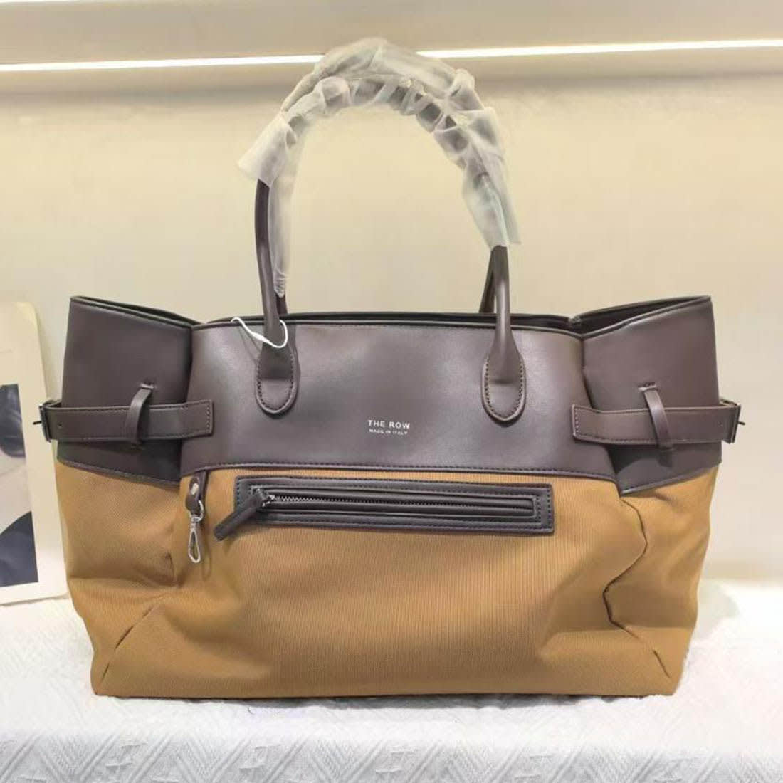 Row Margaux 17 Inside Out Brown Tote Bag-0