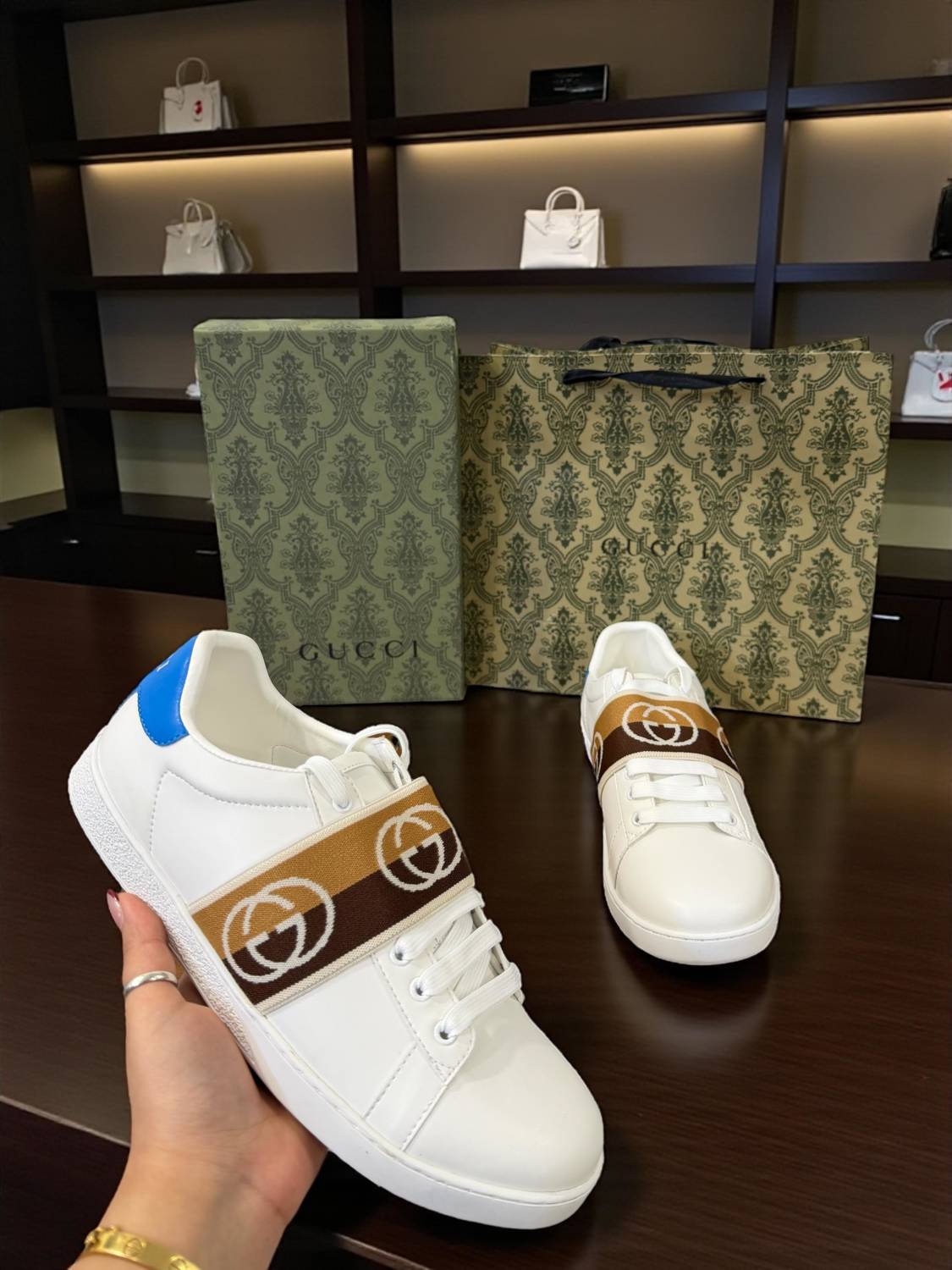Gucci White Premium Quality Sneakers-1
