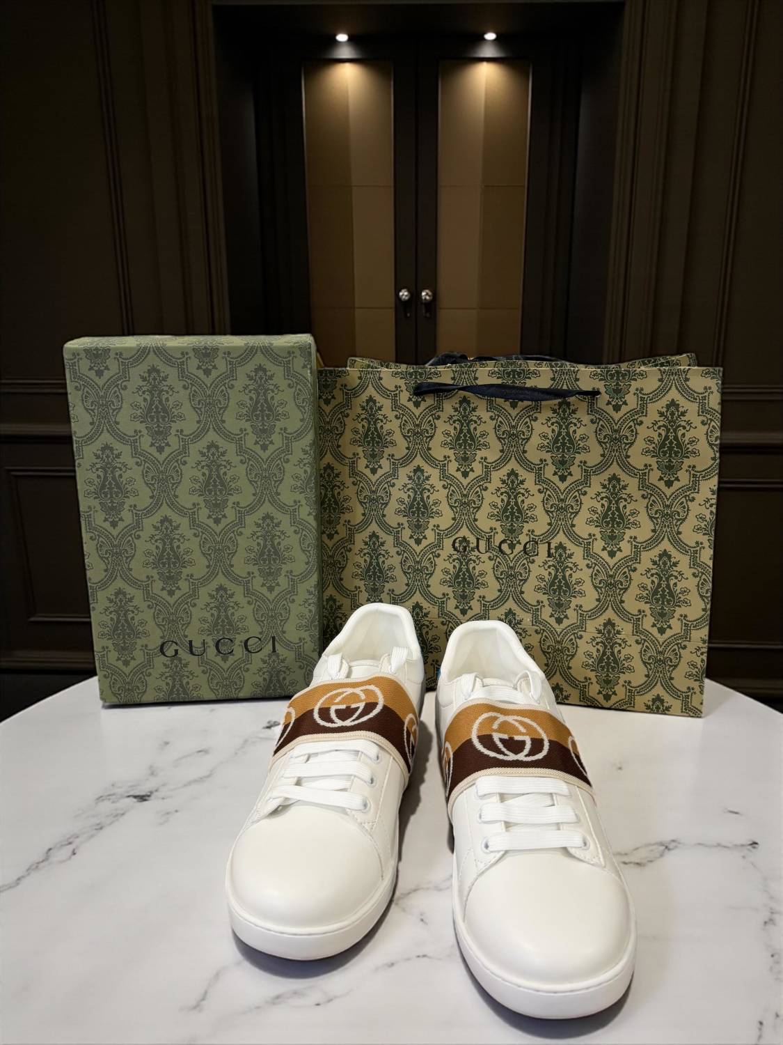 Gucci White Premium Quality Sneakers-2