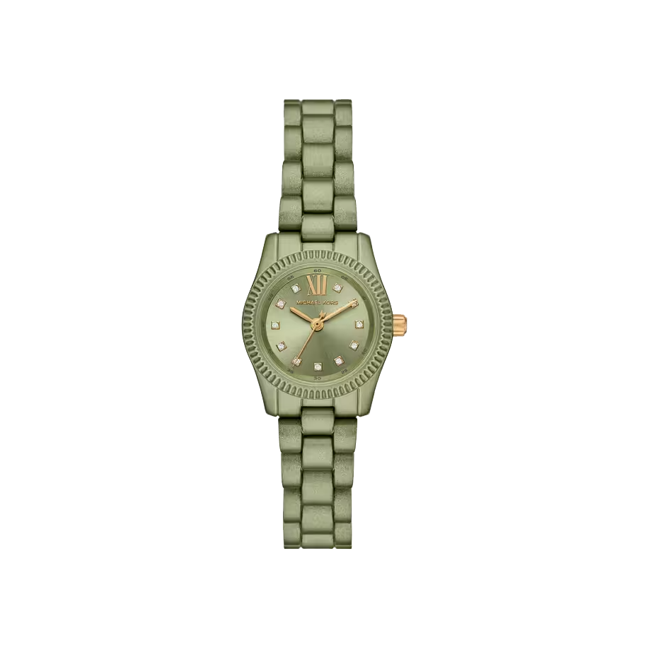 MICHAEL KORS NoColour Lexington 26 mm Green Dial Stainless Steel Analogue Watch for Women - MK7517LE-0