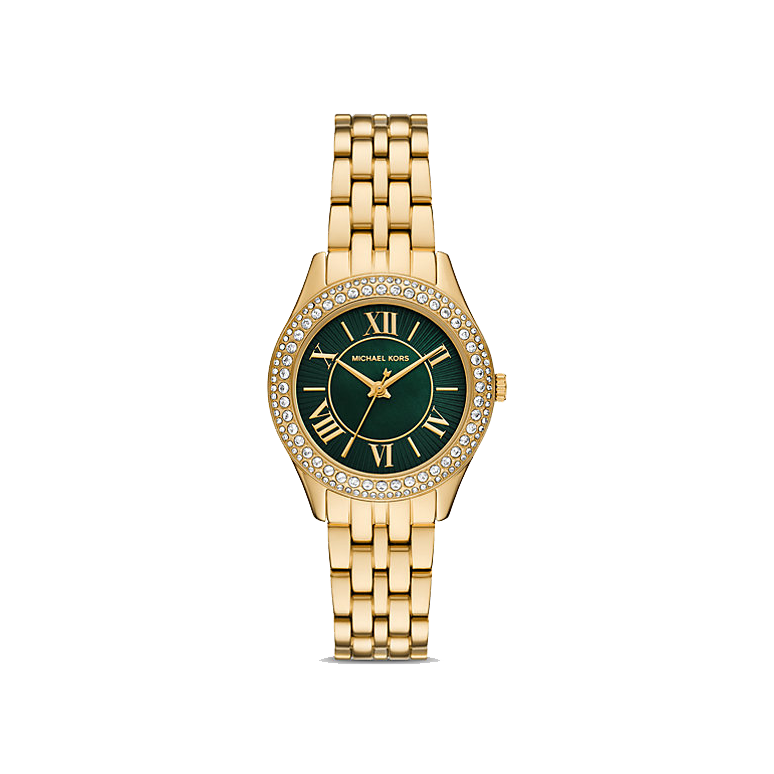 Michael Kors Mini Harlowe Pavé Gold-Tone Watch MK4870-0
