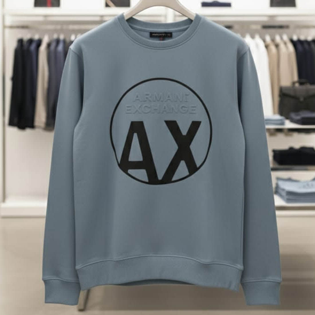 Armani Exchange Blue Premium Quality Sweatshirt-2
