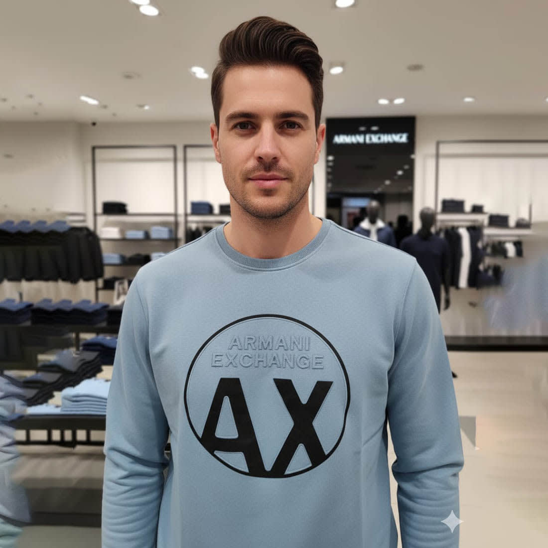 Armani Exchange Blue Premium Quality Sweatshirt-0