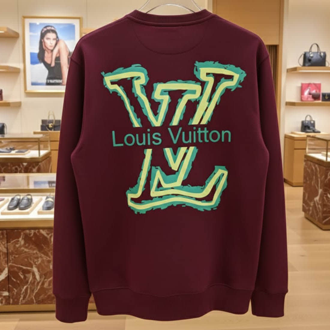 Louis Vuitton Wine Premium Quality Sweatshirt-3