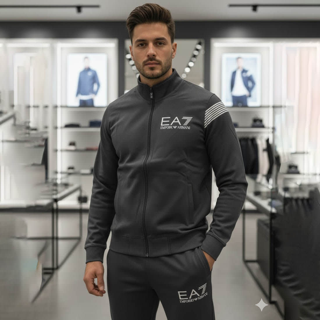 Emporio Armani EA7 Black Premium Tracksuit-1