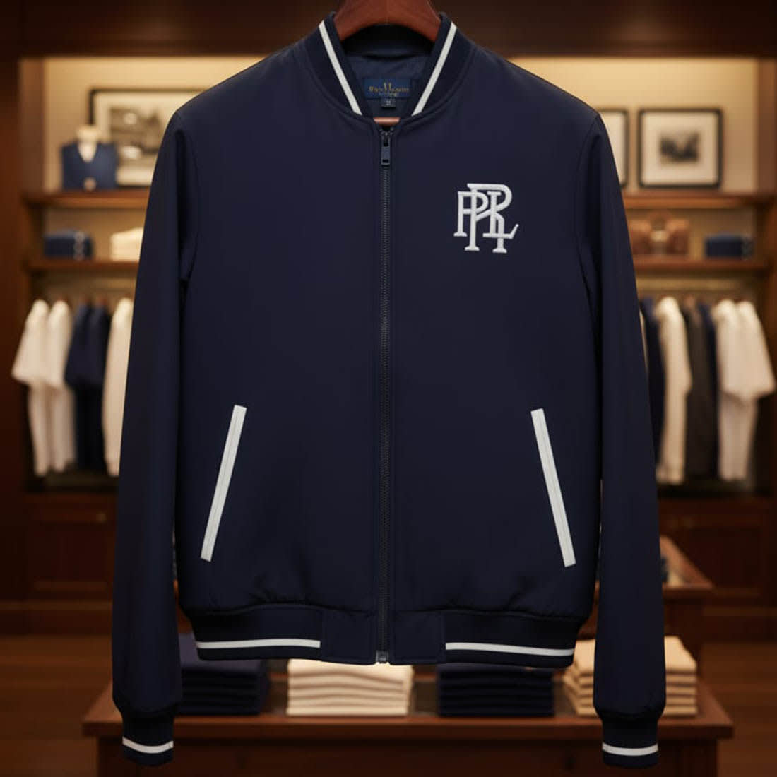 Ralph Lauren Navy Blue Premium Quality Cotton Blend Jacket-3
