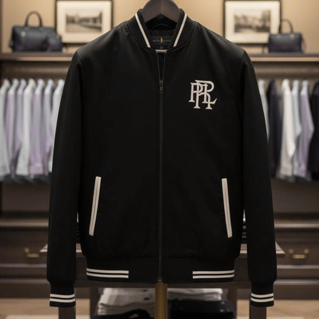 Ralph Lauren Black Premium Quality Cotton Blend Jacket-4