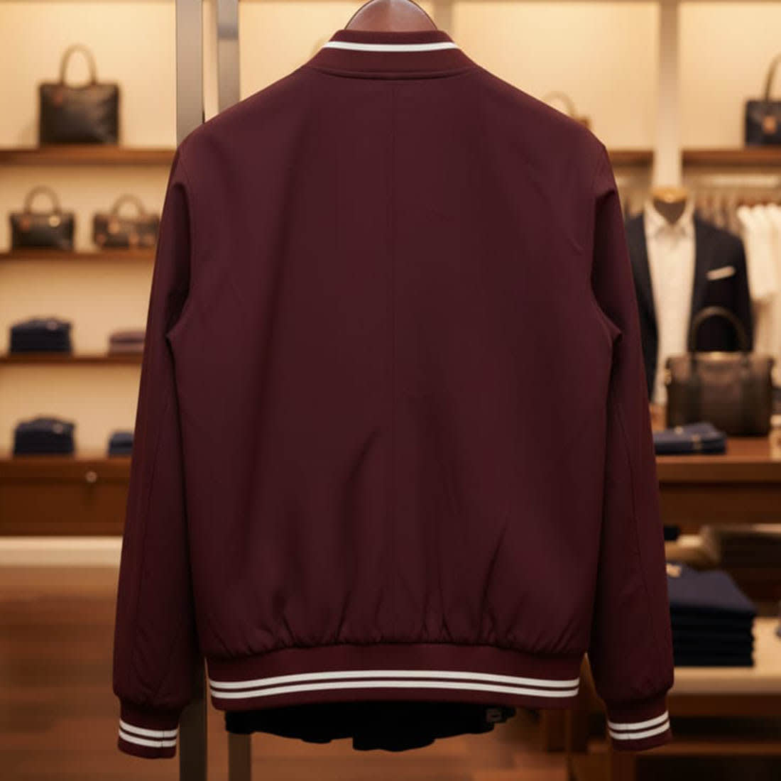 Ralph Lauren Wine Premium Quality Cotton Blend Jacket-3