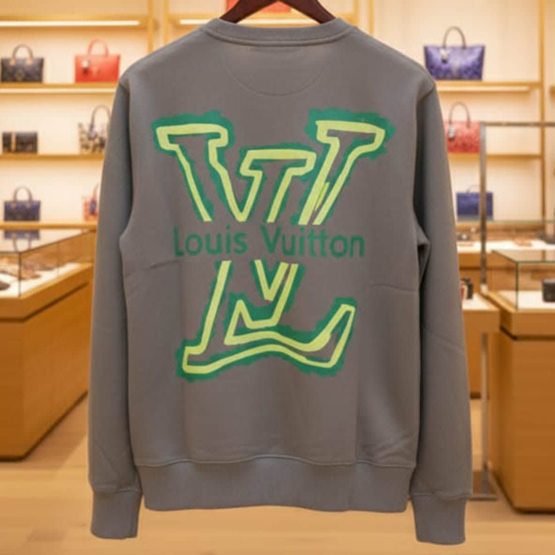 Louis Vuitton Grey Premium Quality Sweatshirt-3