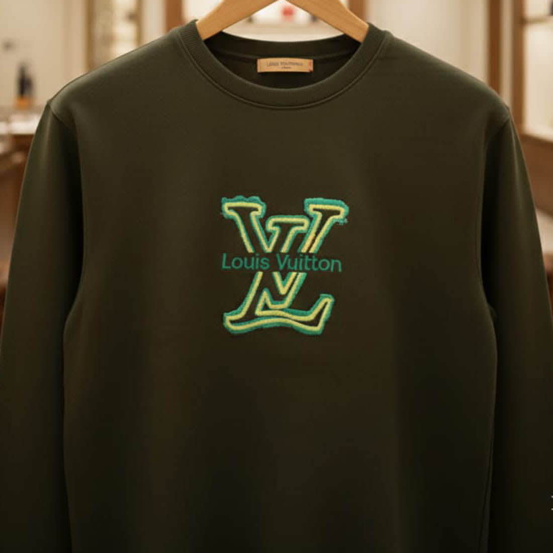Louis Vuitton Green Premium Quality Sweatshirt-4