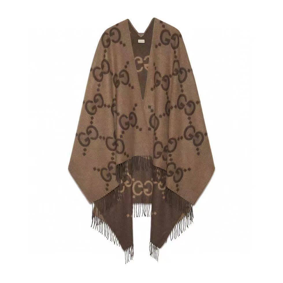 Gucci GG Monogram Brown Premium Quality Ponchus-0