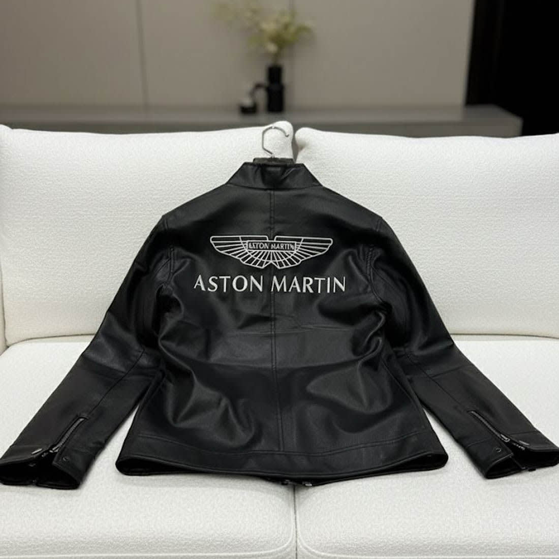 Astron Martin Embroidered logo Black Premium Quality jacket-5