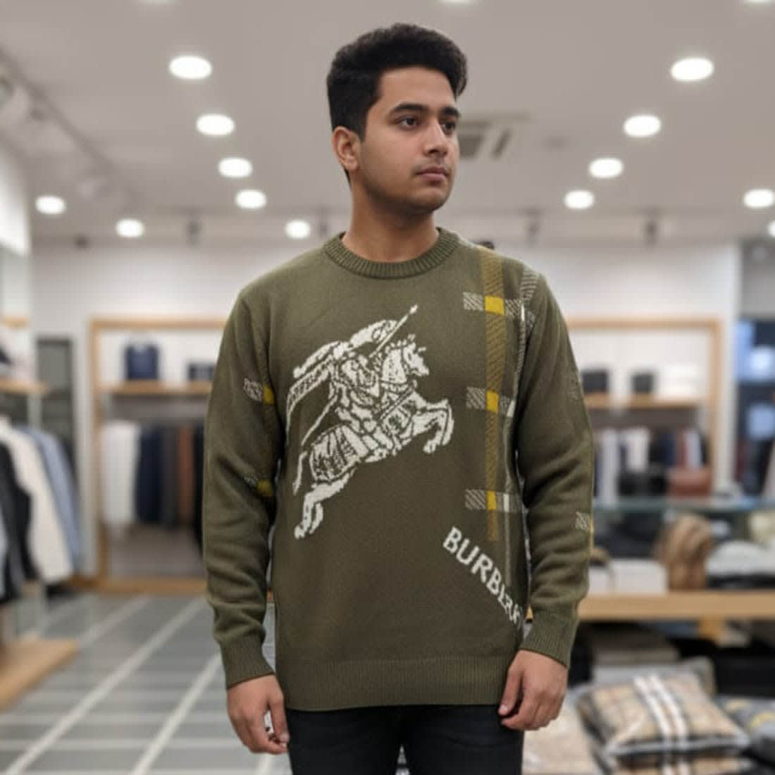 Burberry Green Authentic Quality Pullover-0