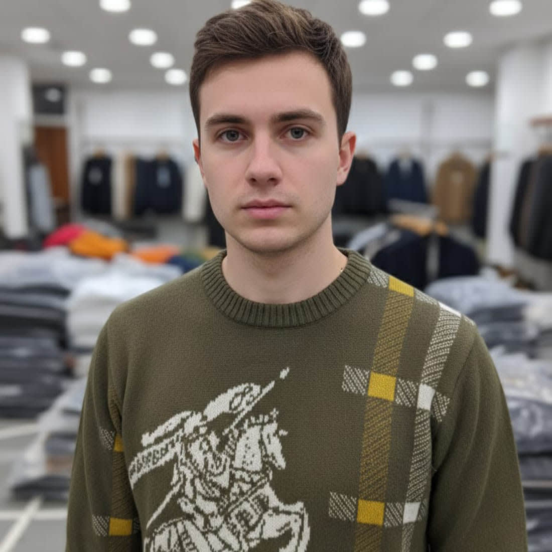 Burberry Green Authentic Quality Pullover-1