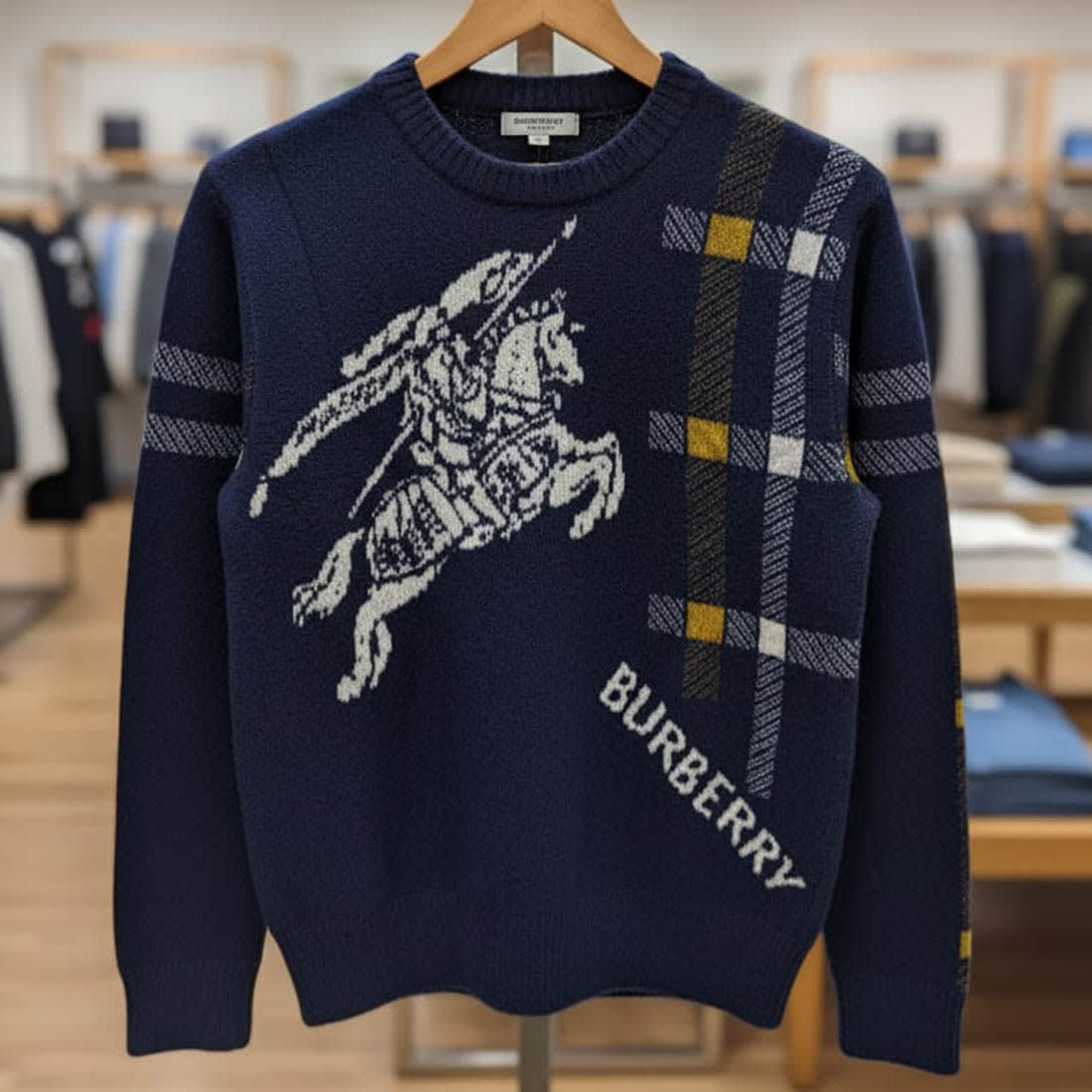 Burberry Blue Authentic Quality Pullover-2