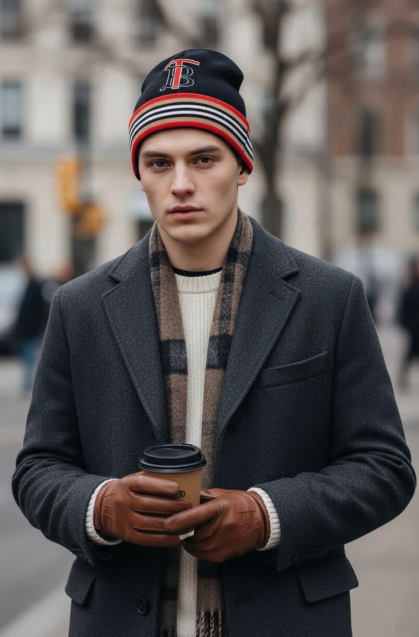 Burberry Black Cashmere Beanie-1