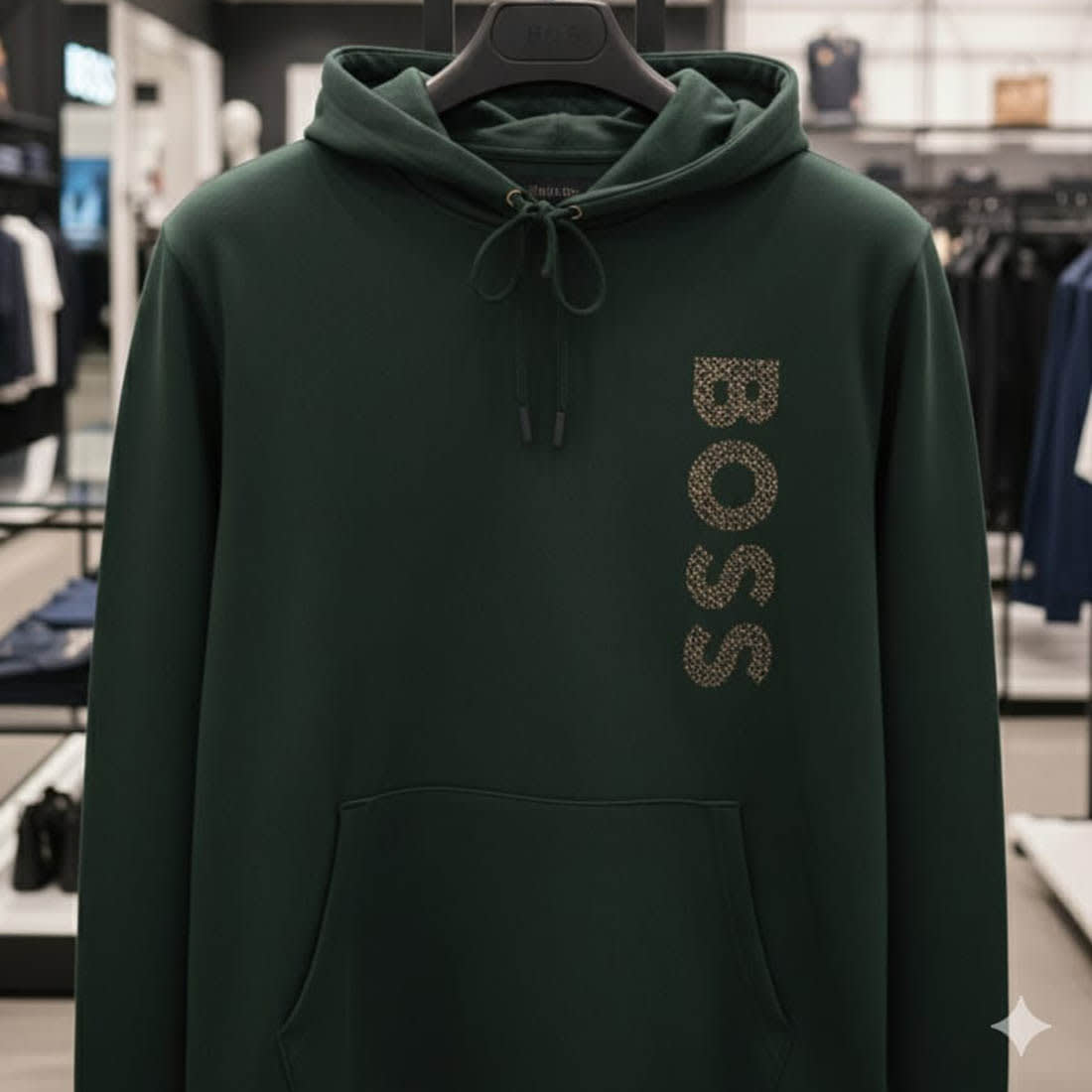 Boss Green Hood Embroidery Logo Hoodie-3