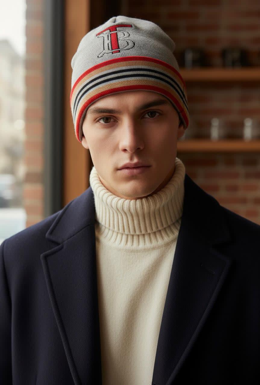 Burberry White Cashmere Beanie-0