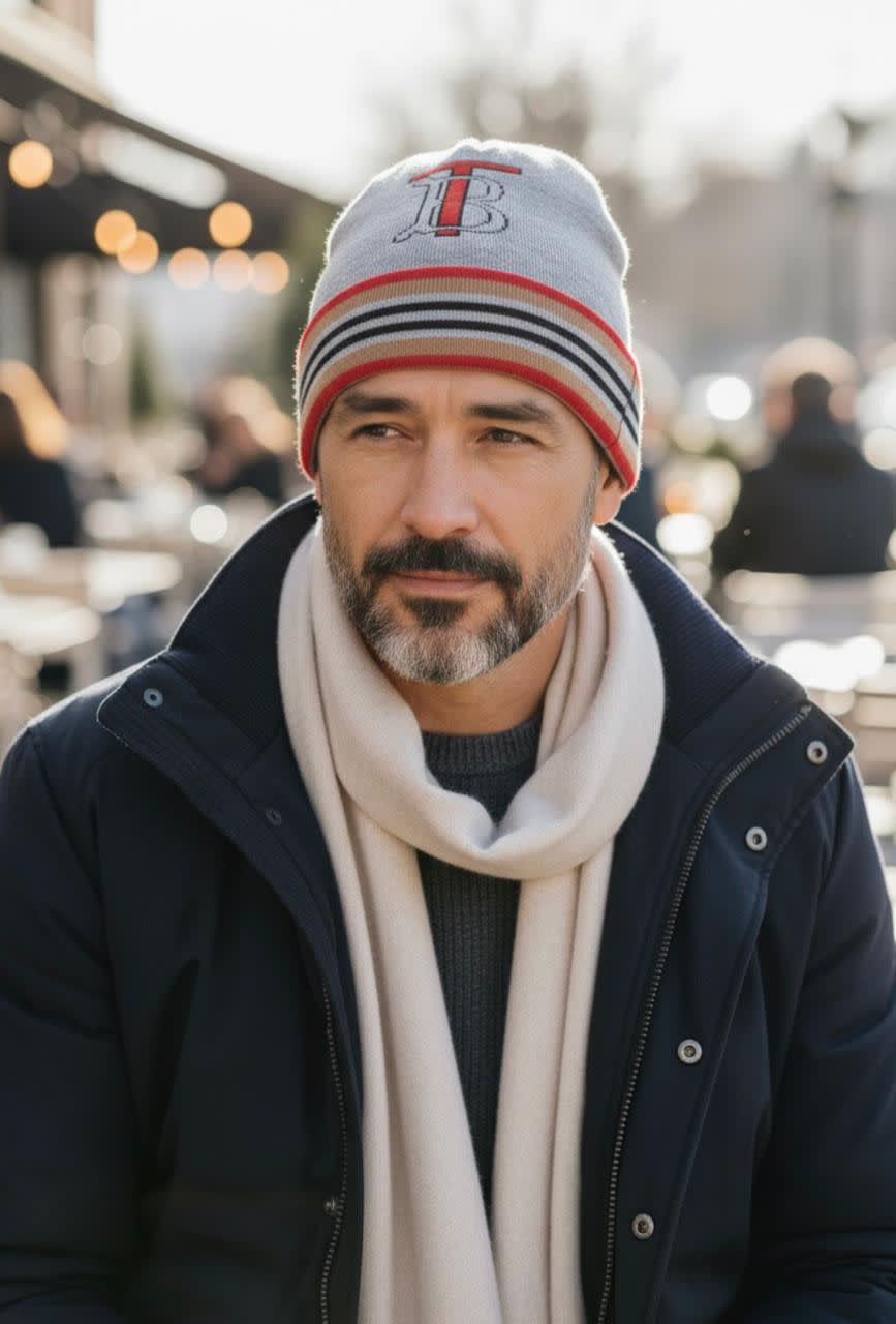 Burberry Grey Cashmere Beanie-0