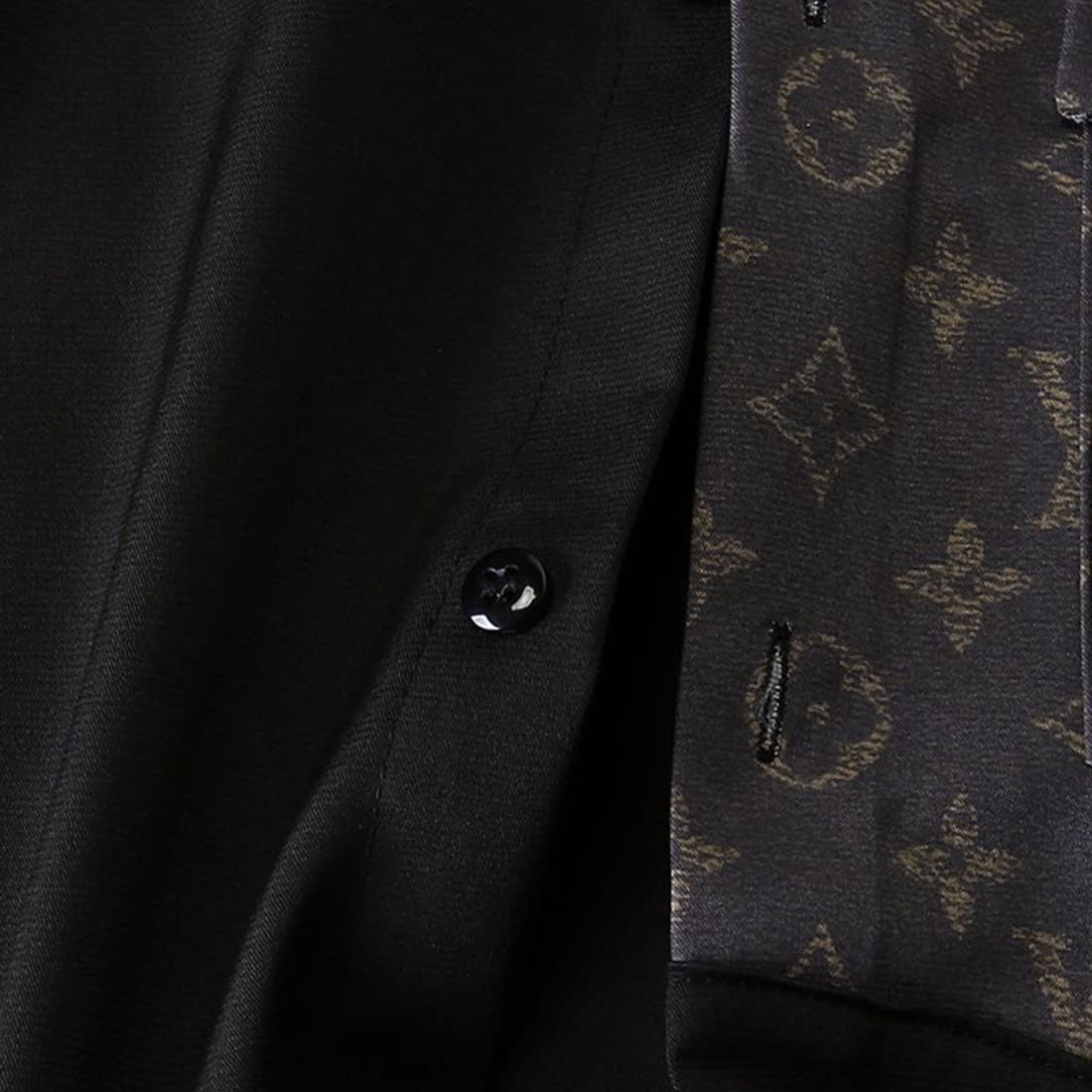 Louis Vuitton Monogram Black Premium Cotton Shirt-4