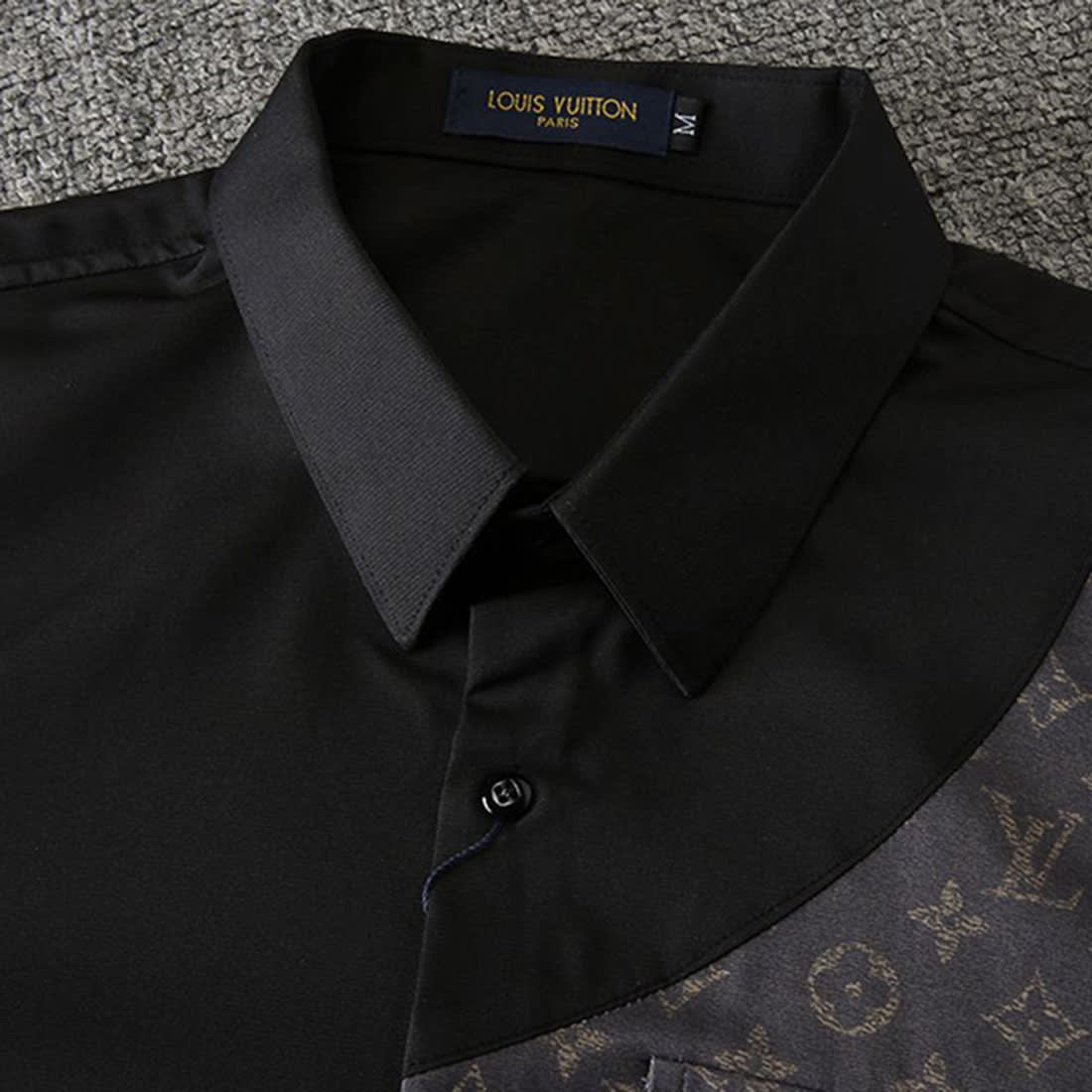 Louis Vuitton Monogram Black Premium Cotton Shirt-3