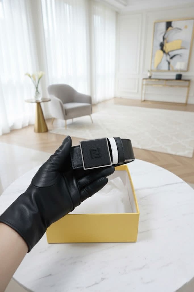 Fendi Black Premium Quality Authentic Belt-4