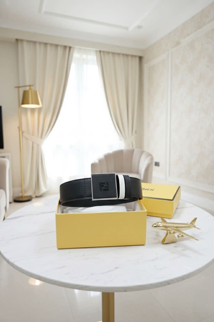 Fendi Black Premium Quality Authentic Belt-3