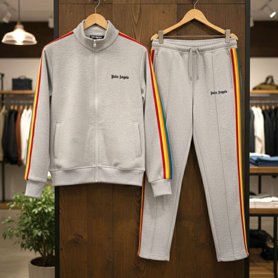 Palm Angles Grey Premium Quality Tracksuit-2