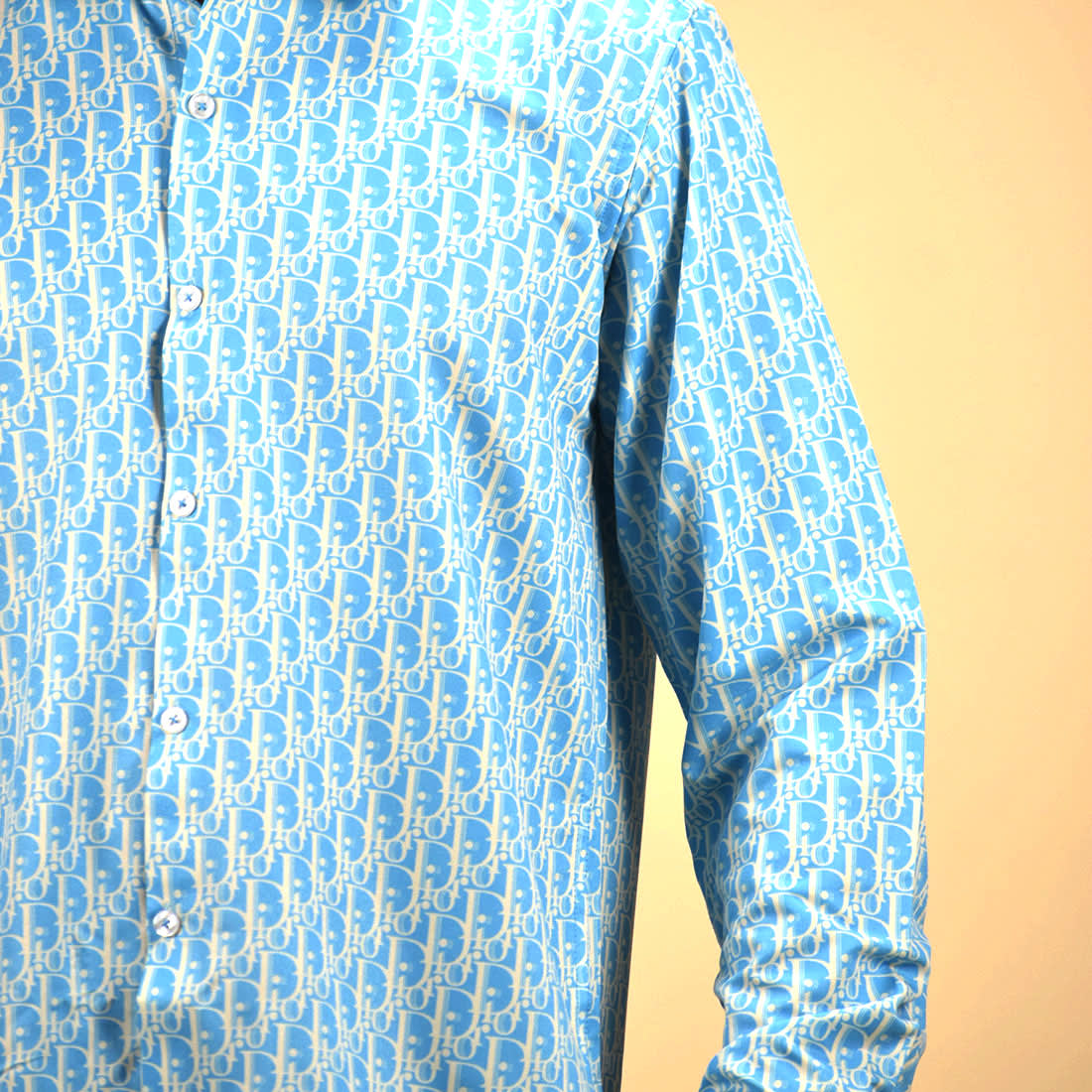 Dior Sky Blue Premium Quality Shirt-4
