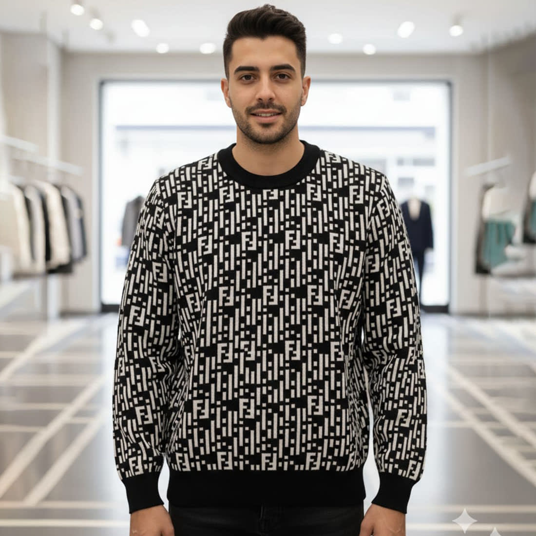 Fendi Black Authentic Premium Quality Pullover-0