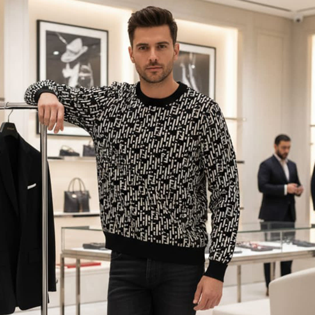 Fendi Black Authentic Premium Quality Pullover-2