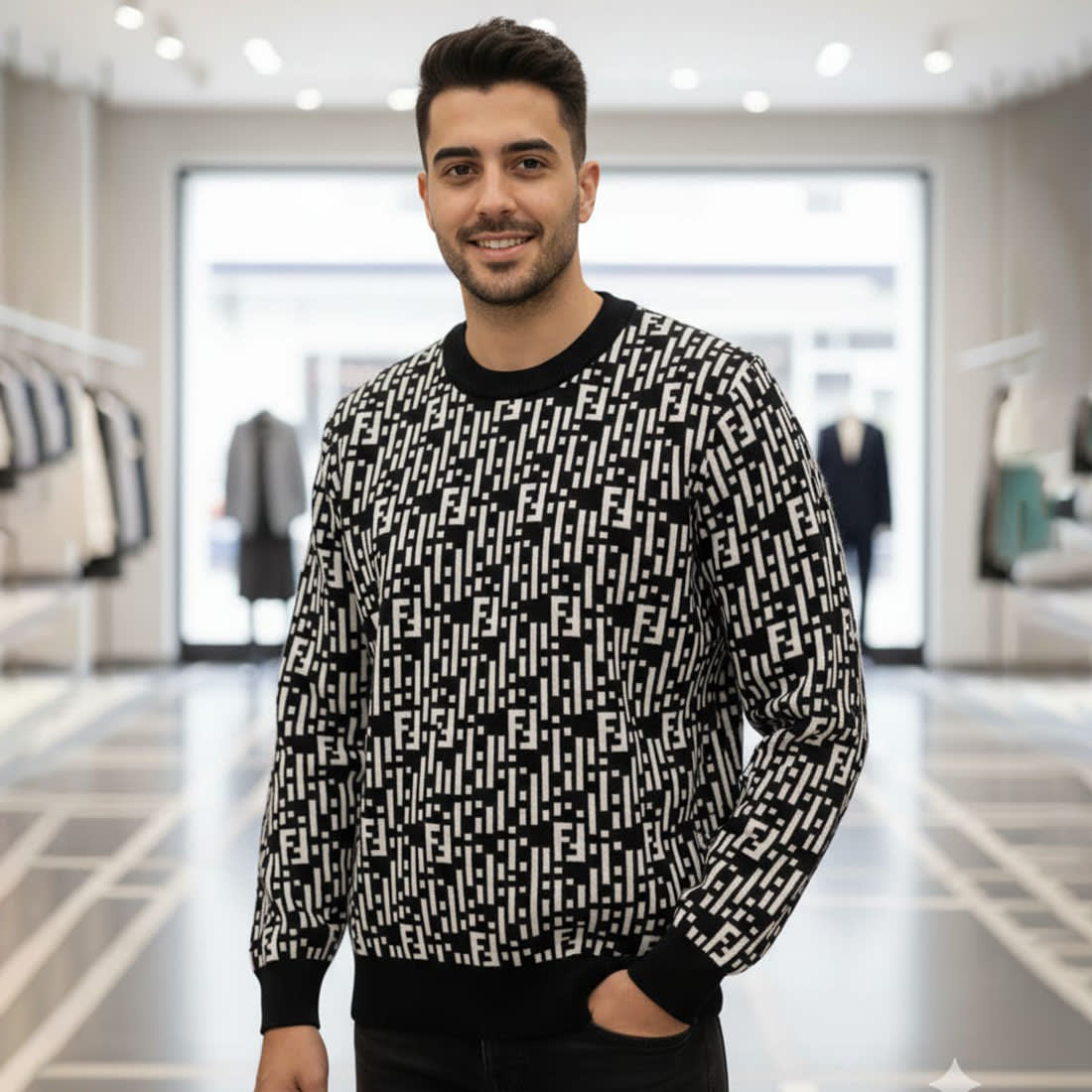 Fendi Black Authentic Premium Quality Pullover-1