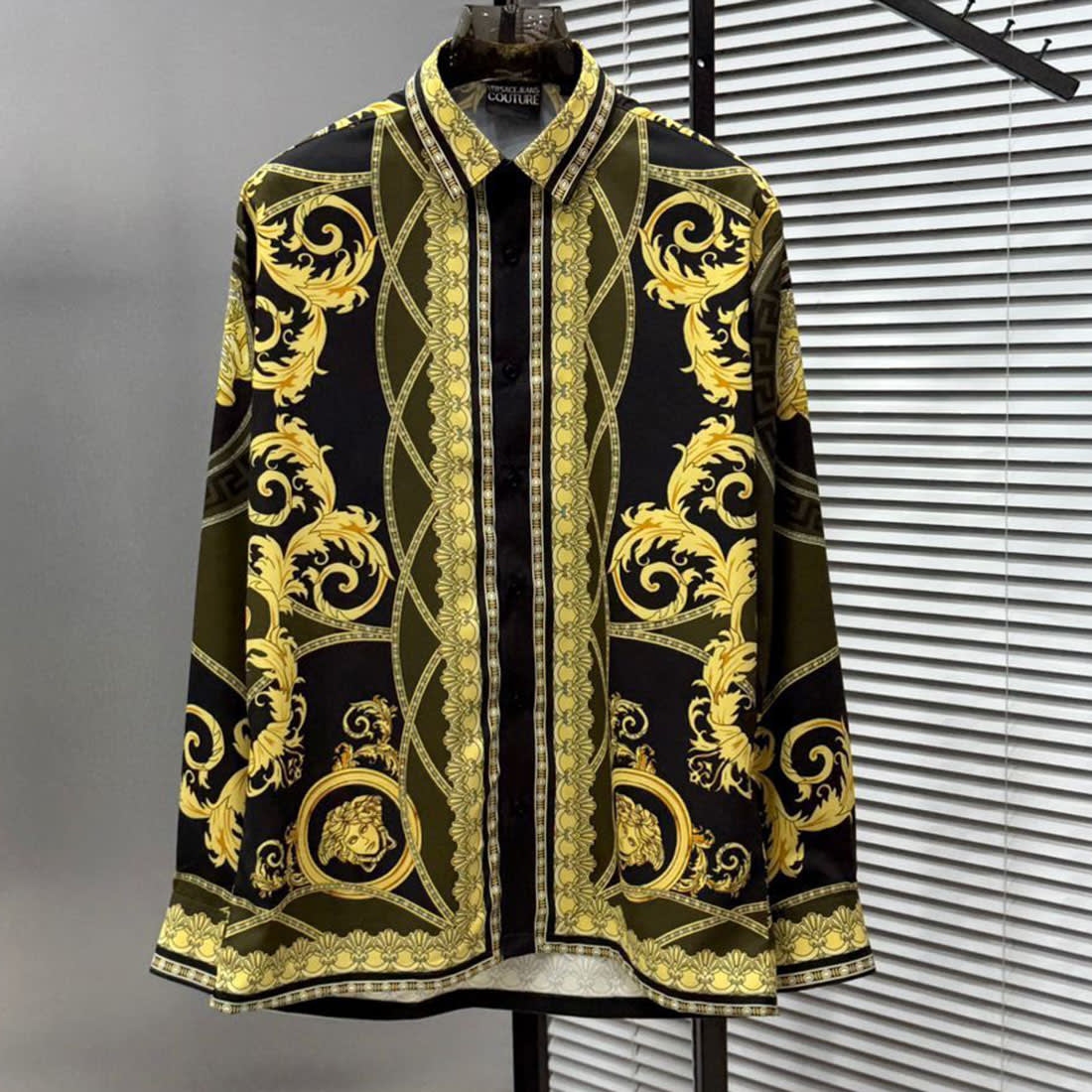 Versace Black Premium Cotton Shirt-1