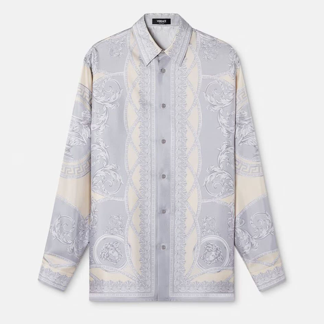 Versace Grey Premium Cotton Shirt-0
