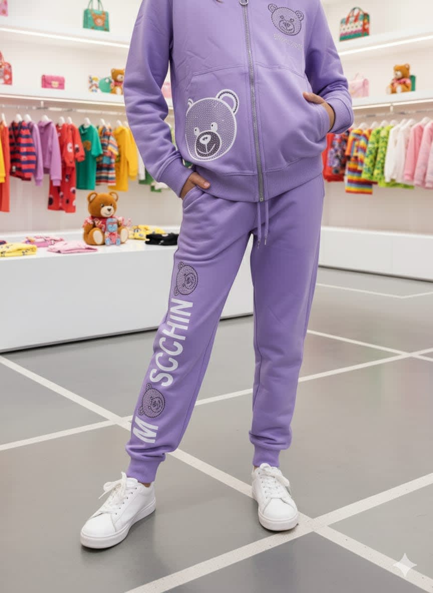 Moschino Purple Premium Quality Winter Tracksuit-6